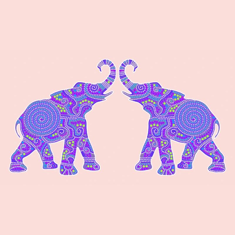 Wonderful Dot Work - Two ELEPHANTS 1