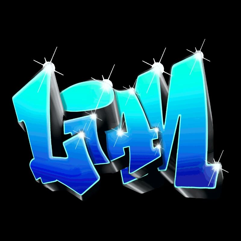 LIAM Graffiti Blue