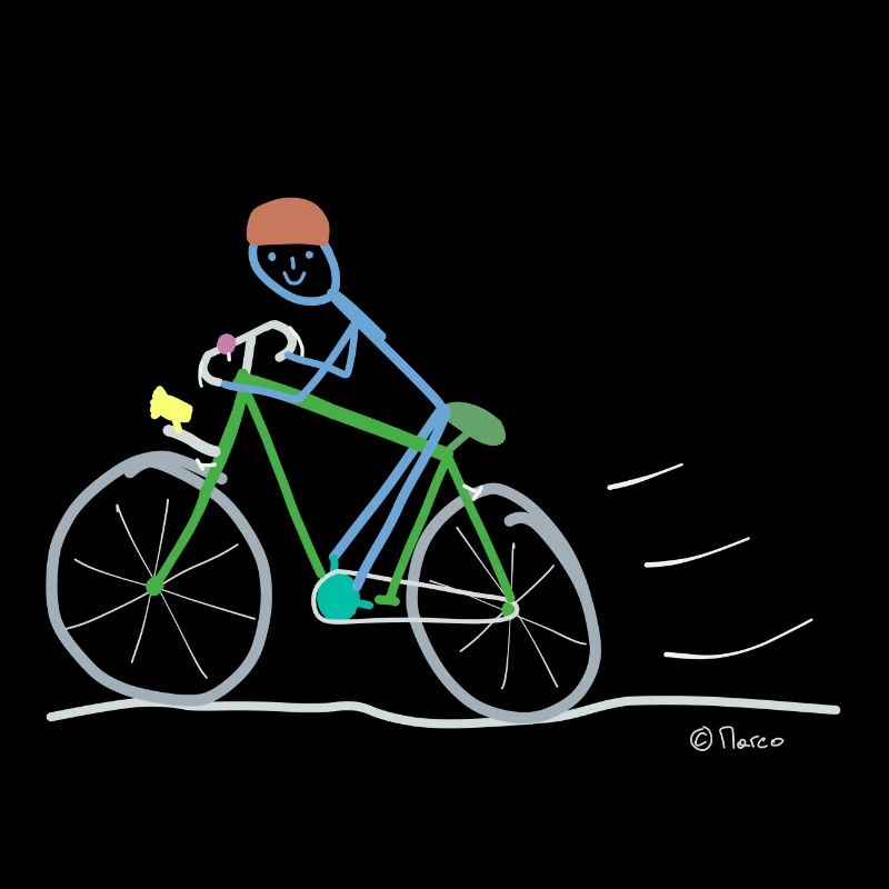 Stickman de vélo de route, protection de l'environnement durable