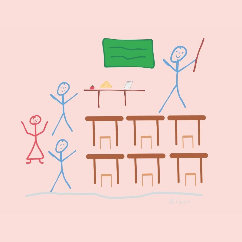 Stick Figure Class, école secondaire