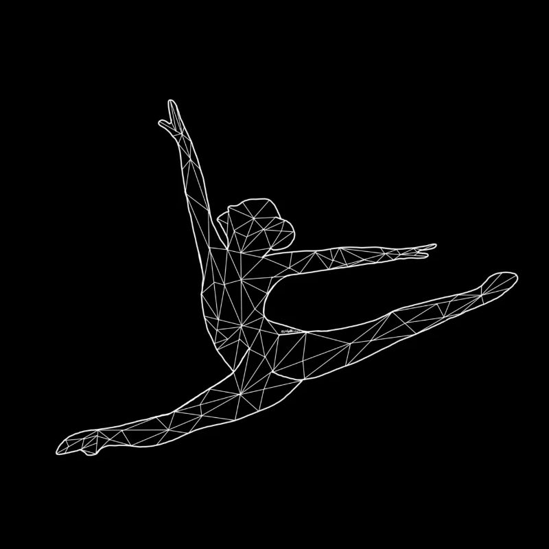 Gymnastics Jumping Splits White