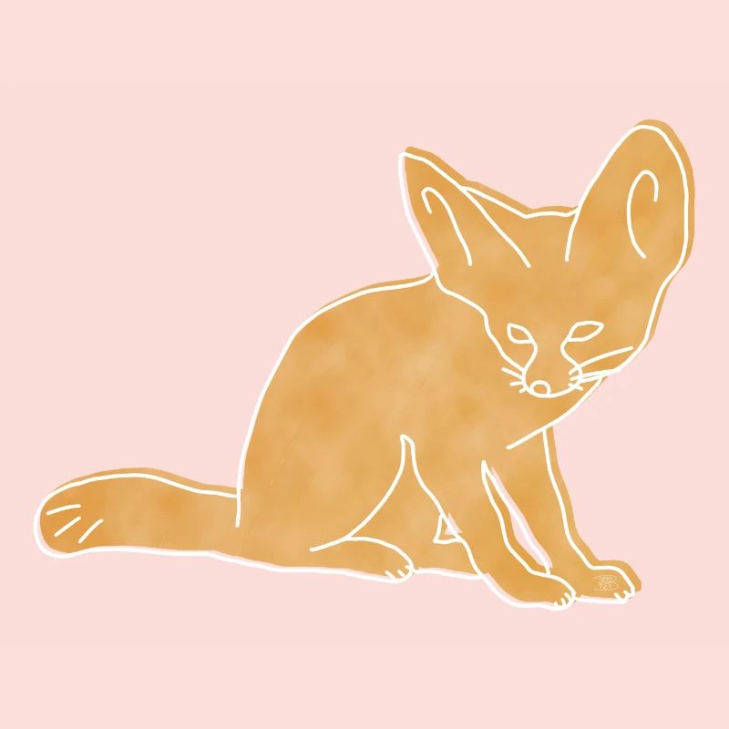 « Fennek », Boho Line Art Design, série « Desert »