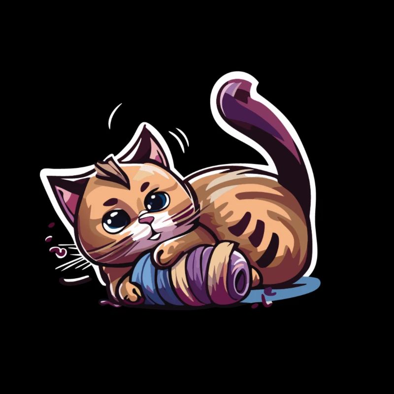 Katze spielt mit Garn (Magical Animals Collection)