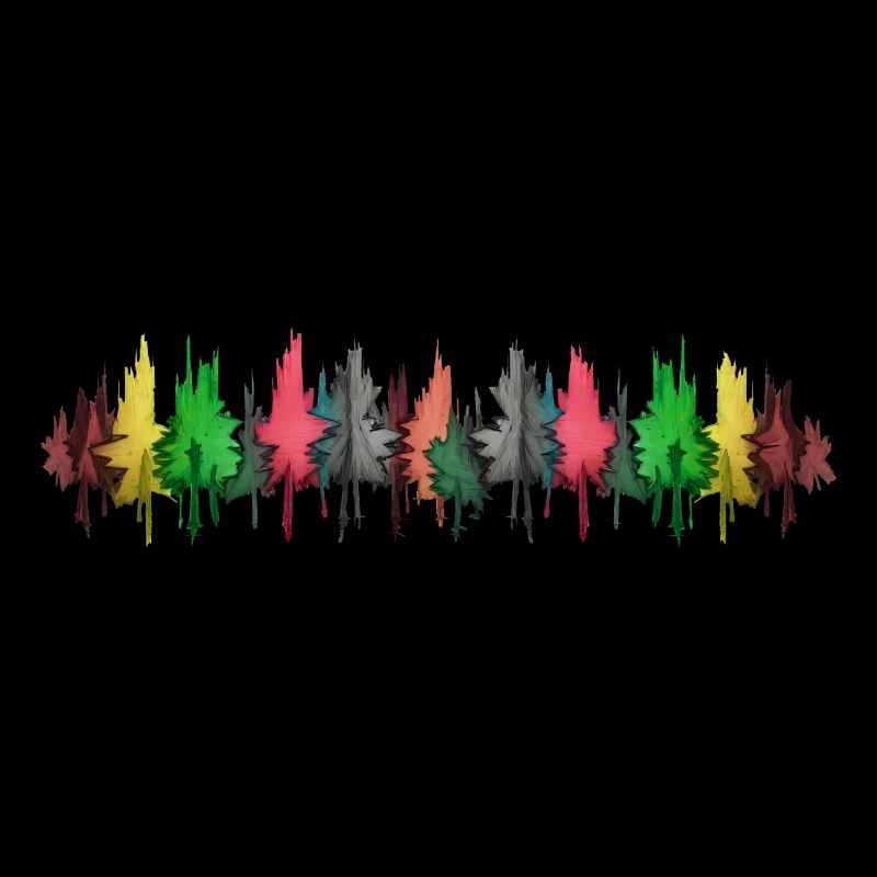Bunter Wald bunt Bäume Baum
