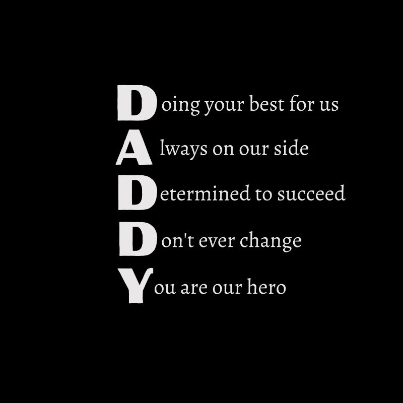 DADDY Gedicht mit grauem Text