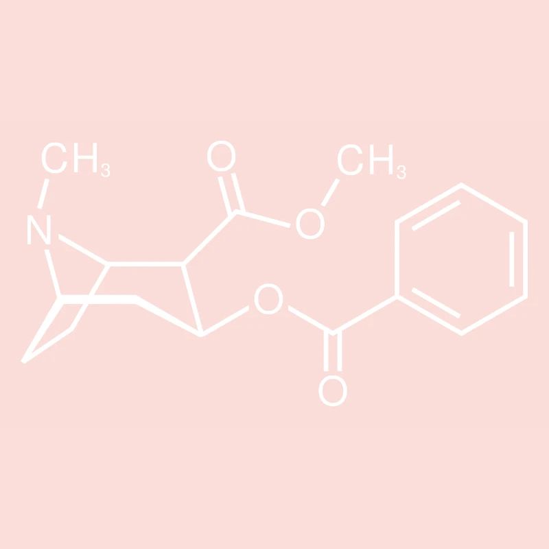 Formule développée de molécule de cocaïne