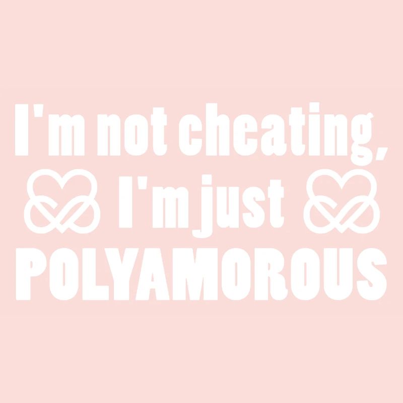 Polyamory Infinity Heart - Je suis juste polyamoureux
