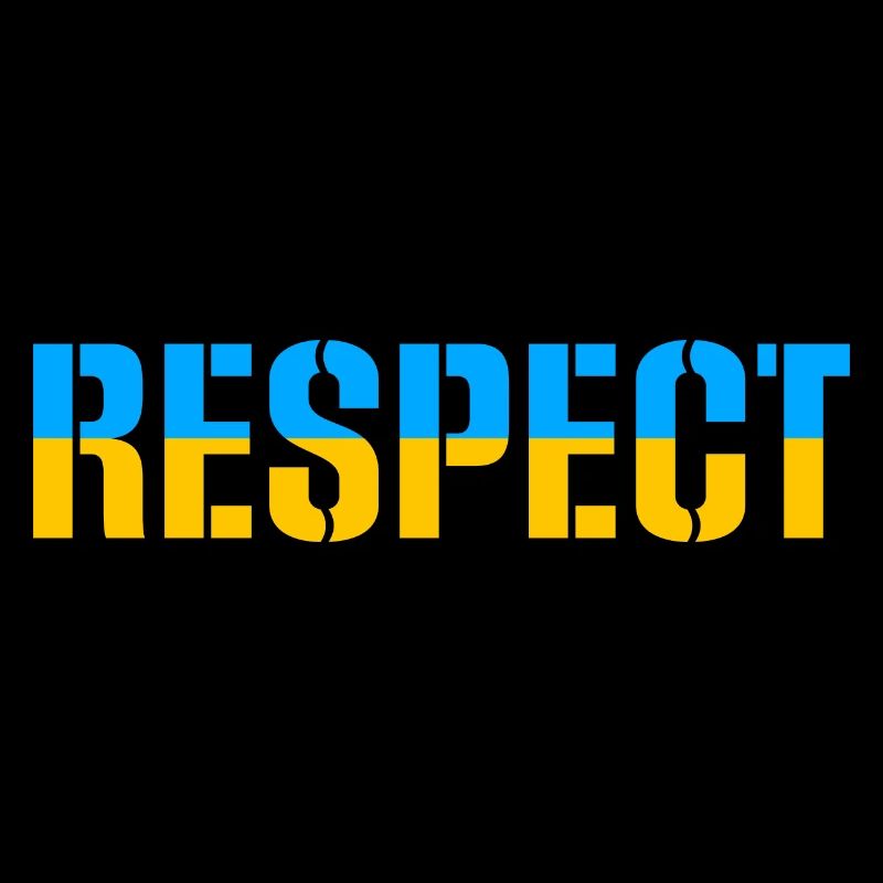Respect Ukraine Respect Drapeau Couleurs du drapeau