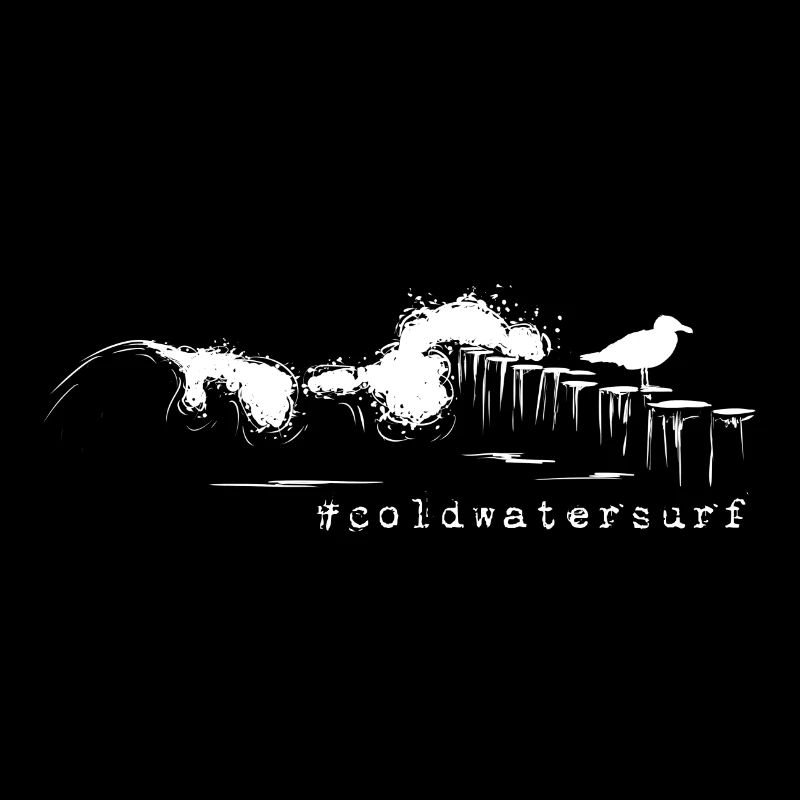 #coldwatersurf Surfing Wave, Stage & Seagull