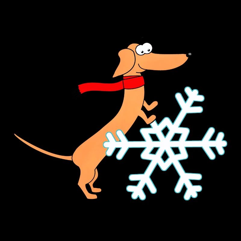 Dackel, Schneestern, Winter
