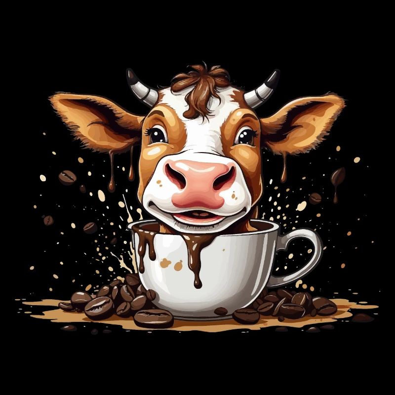 MILCHBAUER KUH BAUER KAFFEE KÜHE