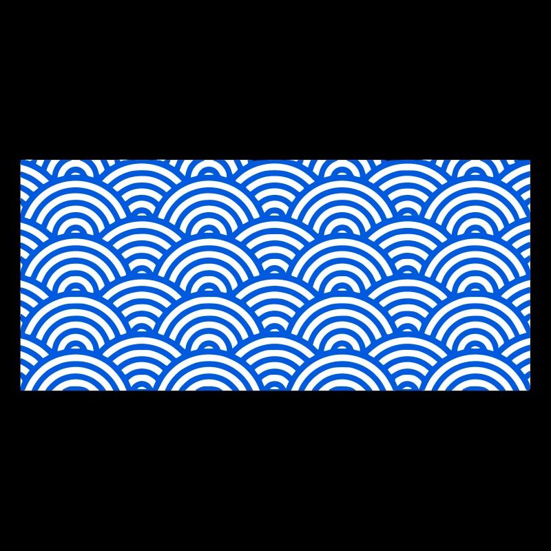 Blue Sushi Waves Pattern