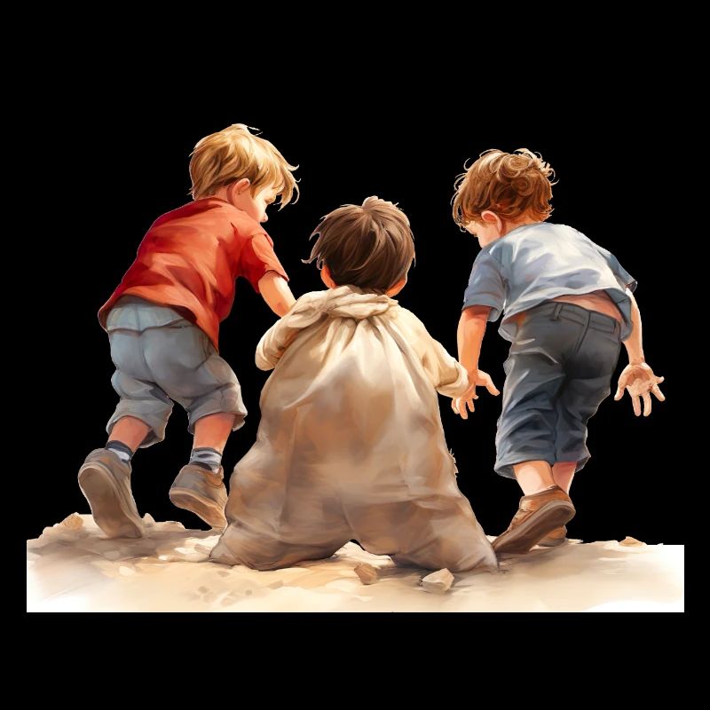 Sack races, a children's game from times gone by