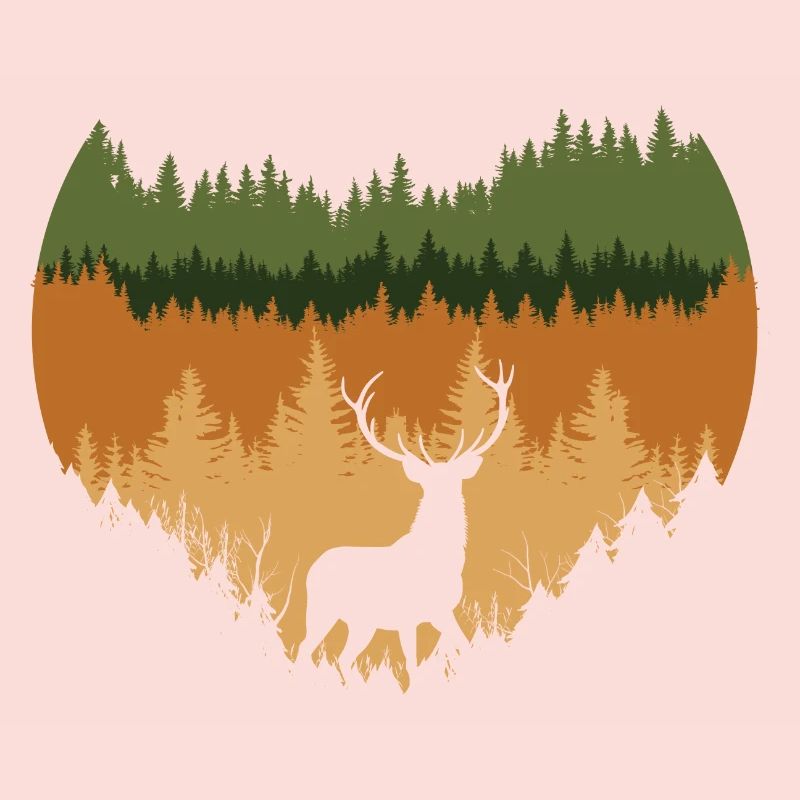 deep forest and deer