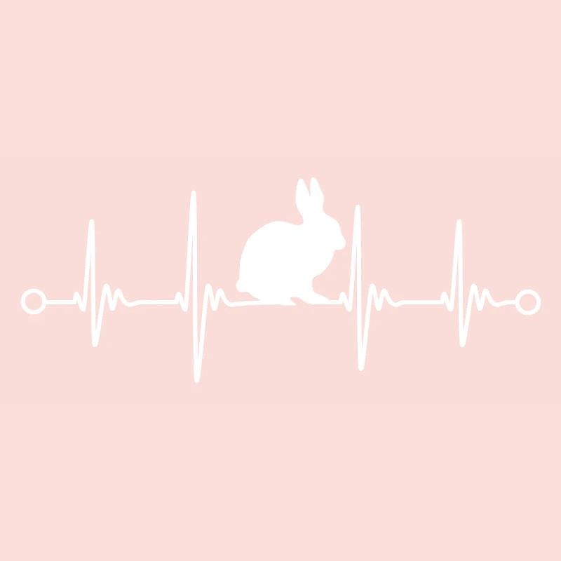 Rabbit Rabbit ECG Pulse Heartbeat Design