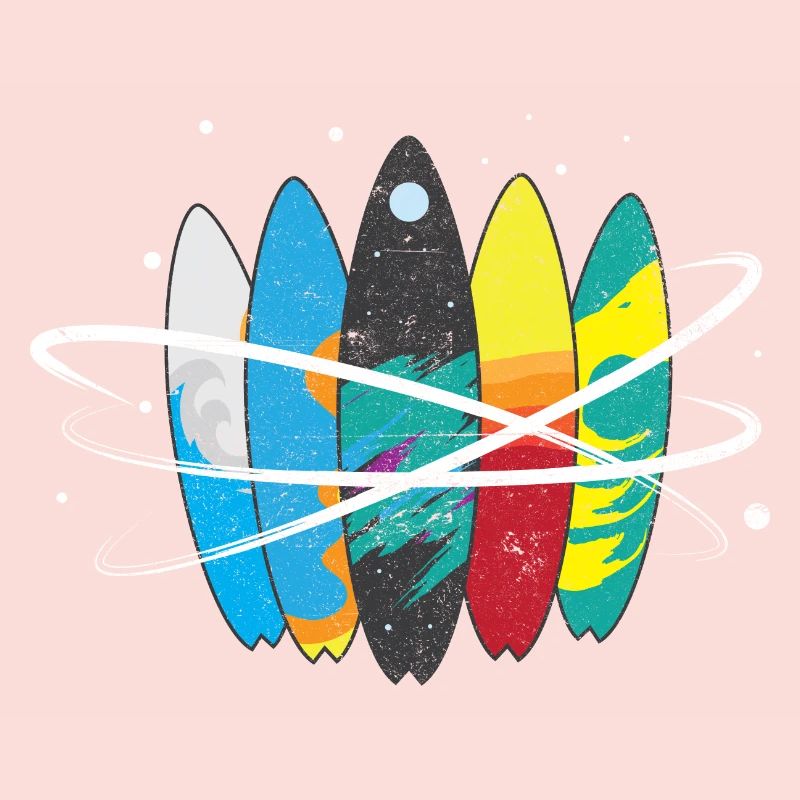 Surfboard universe waves orbit