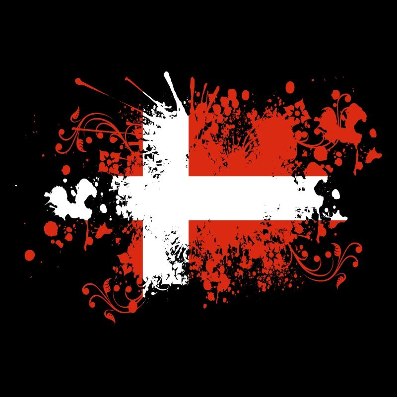 Drapeau du Danemark Brosse Copenhague éclaboussures de peinture DK