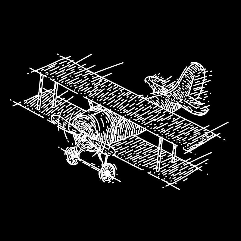 Sketch Airplane Biplane