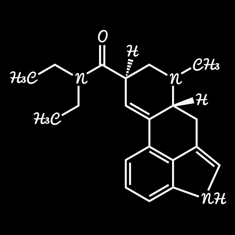 LSD Structural Formula Trip Hippie Woodstock 60s 70s