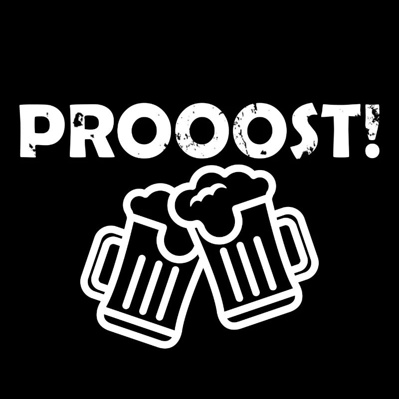 Bier Prost Retro Geschenk Alkohol weiß