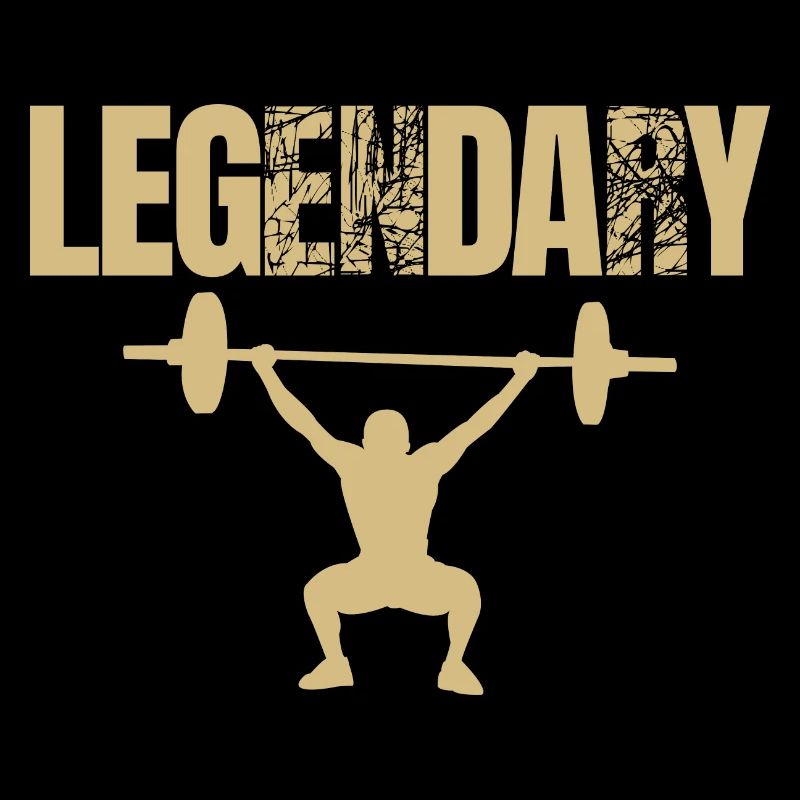 Bodybuilder Leg Day Barbell Strength Training