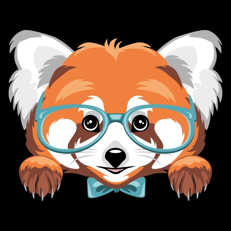 Peeking smart red panda
