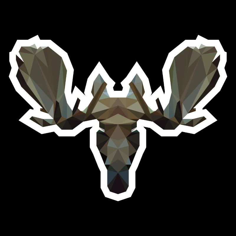 Niedriger Poly Moosehead