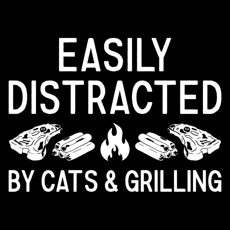 Griller Easily Distracted By Cats And Grilling