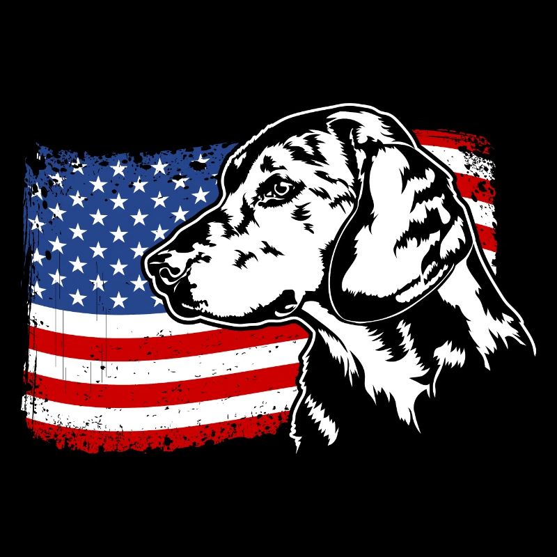 ALPINE DACHSBRACKE Amérique Flag Dog Wilsigns
