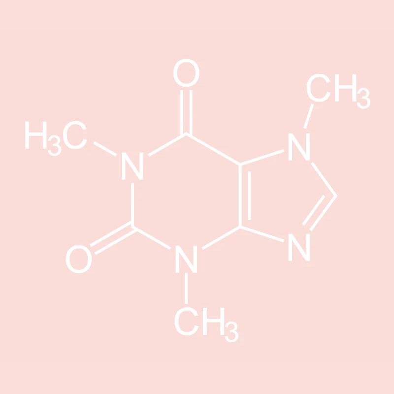 Caffeine Molecule Addicted Coffee Lovers
