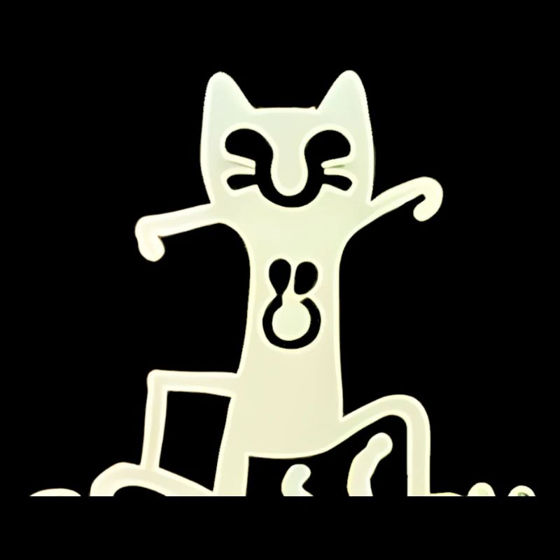 Light dancing cat