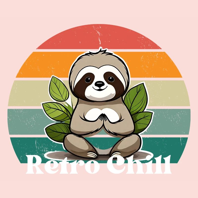 Retro Sloth: Chilling dans le style rétro