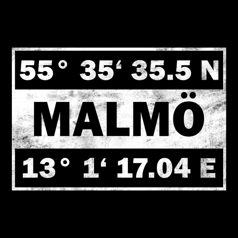 Malmö Coordinates City Sweden Malmö
