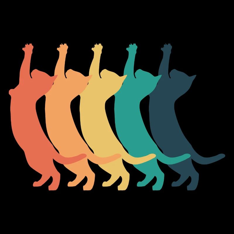 Chats colorés