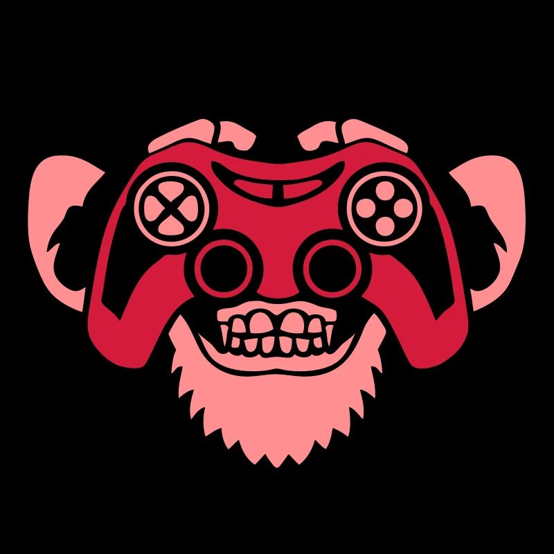 singe manette jeux oeil joystick geek