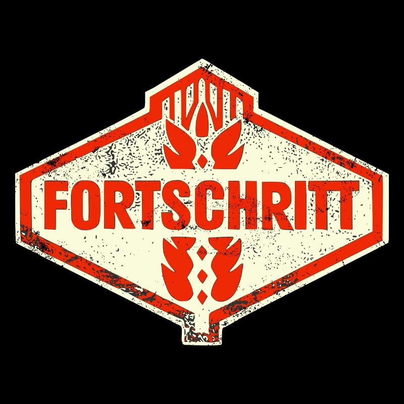 DDR FORTSCHRITT Retro Logo Ostalgie LPG