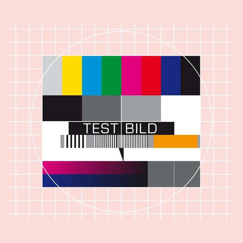 Test image television screen broadcast closing display