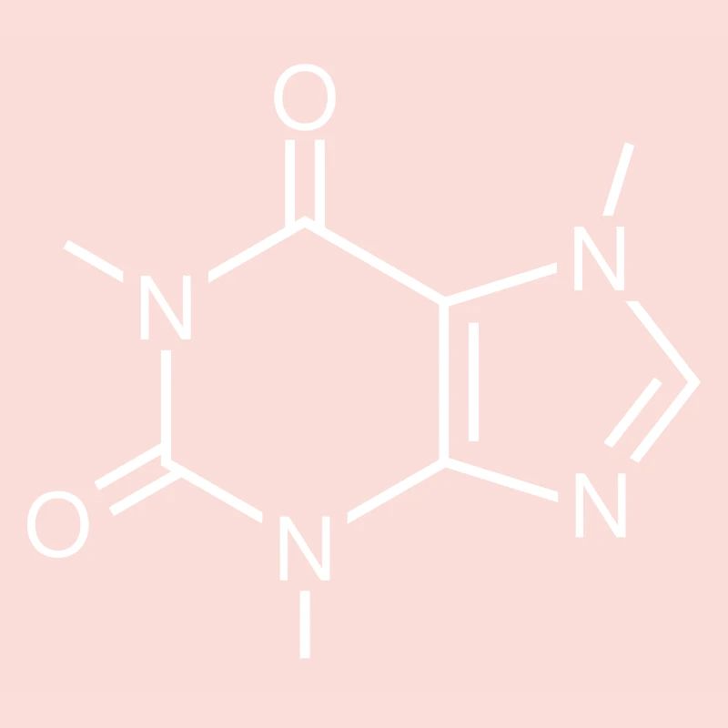Molécule de caféine (formule chimique)