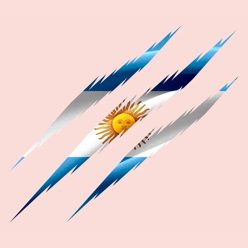 Le drapeau de l'Argentine se griffe les griffes