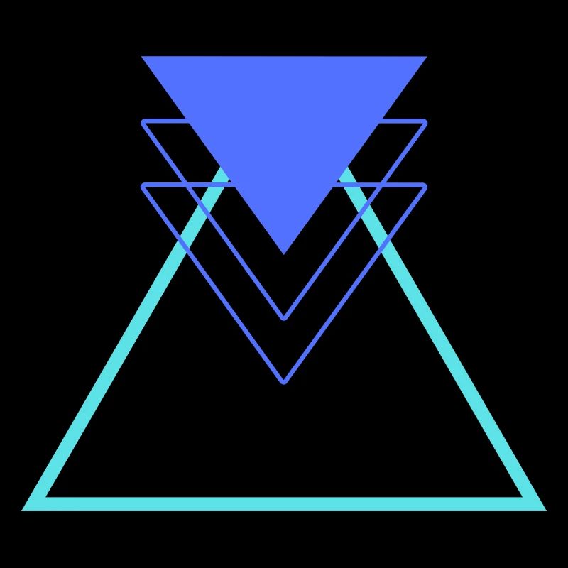 Triangle Bleu Bleu Clair Abstrait Géométrique