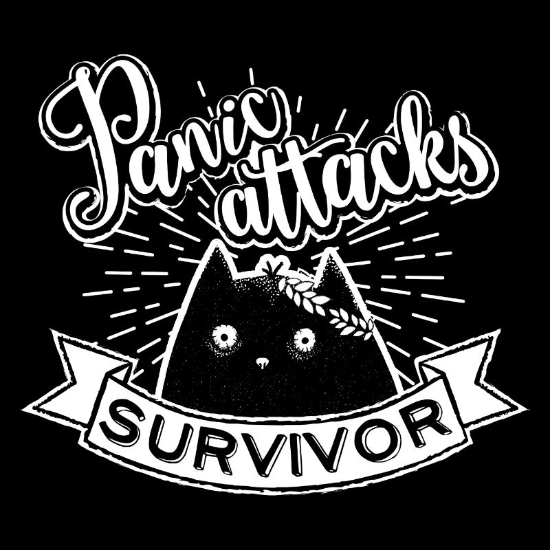 Panic Attacks Survivor, black and white, ver. 2