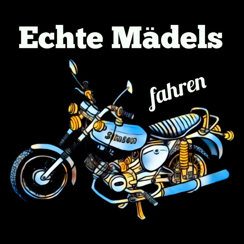 Echte Mädels fahren Simson Moped Nostalgie