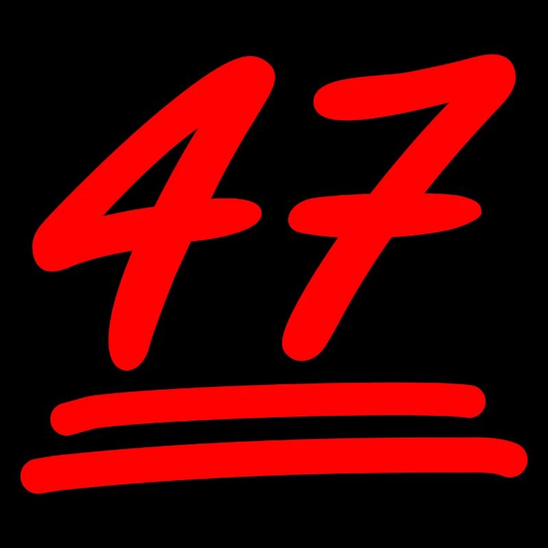 47 - Geburtstag - Nummer 47 in Rot