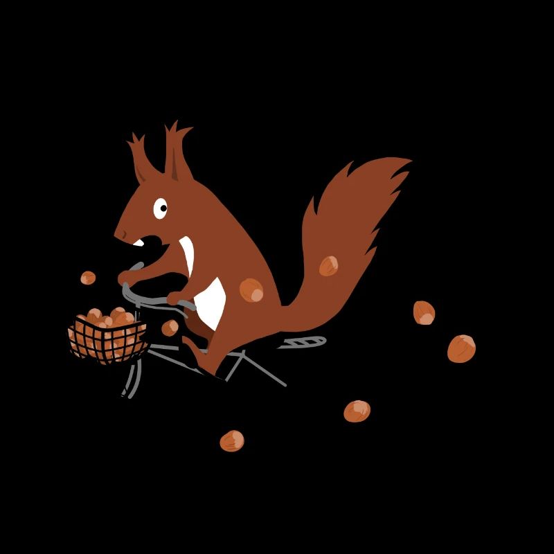 Eichhoernchen drives a bicycle