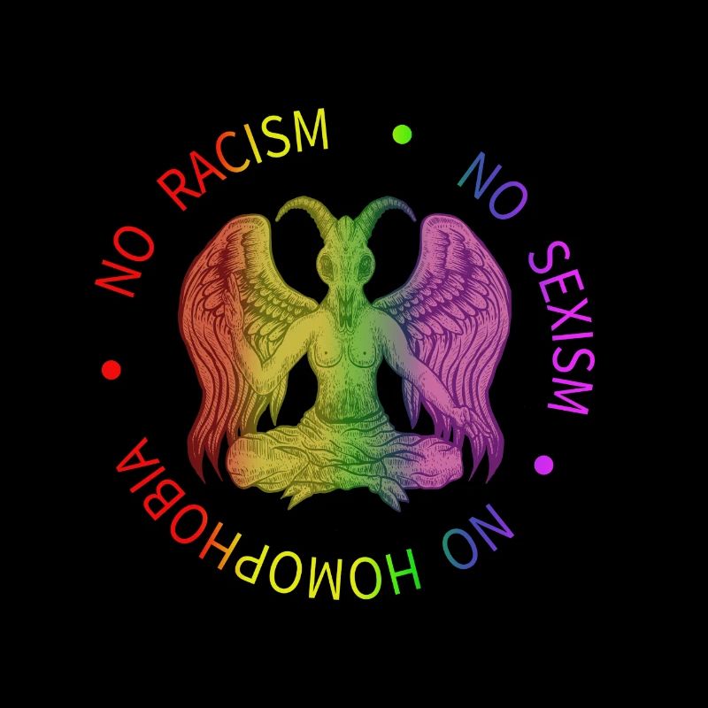 Baphomet Pentagram Symbol Satanas - No Racism