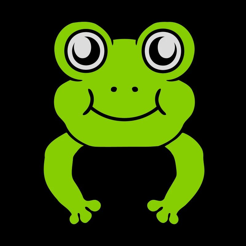 Frosch Mauer Schild Comic
