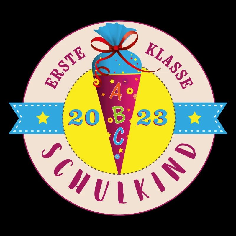 Schulkind 2023 Erste Klasse Label