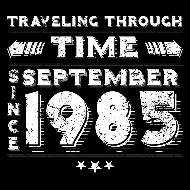 Conception d'anniversaire de voyage dans le temps vintage septembre 198