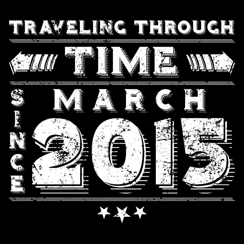 Conception d'anniversaire de voyage dans le temps vintage mars 2015