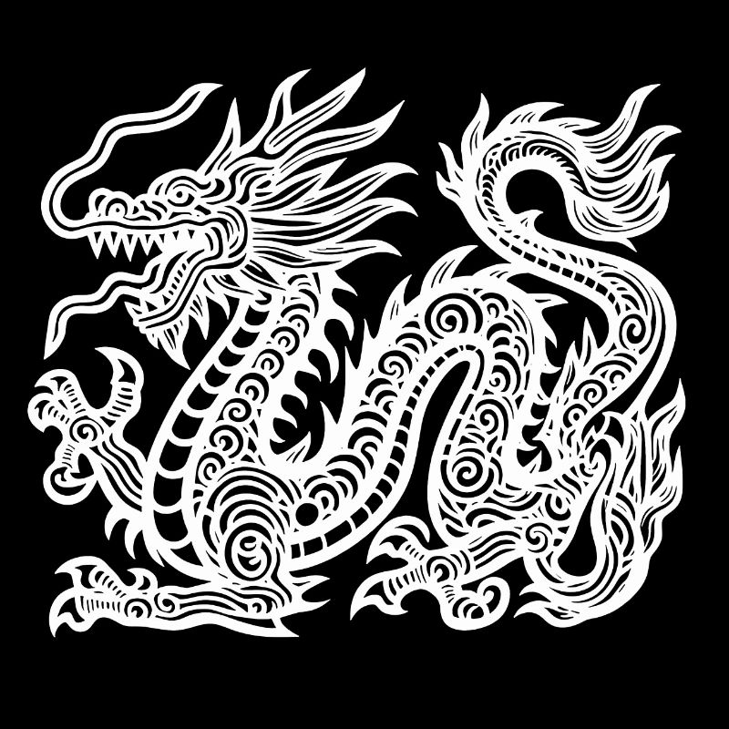 Dragon chinois blanc